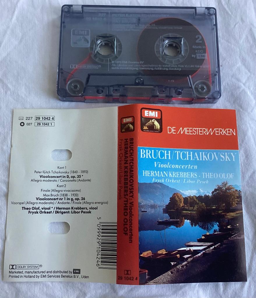 Bruch Tchaikovsky Krebbers Olof Frysk Orkest MC, Cd's en Dvd's, Gebruikt, Klassiek, 1 bandje, Ophalen of Verzenden