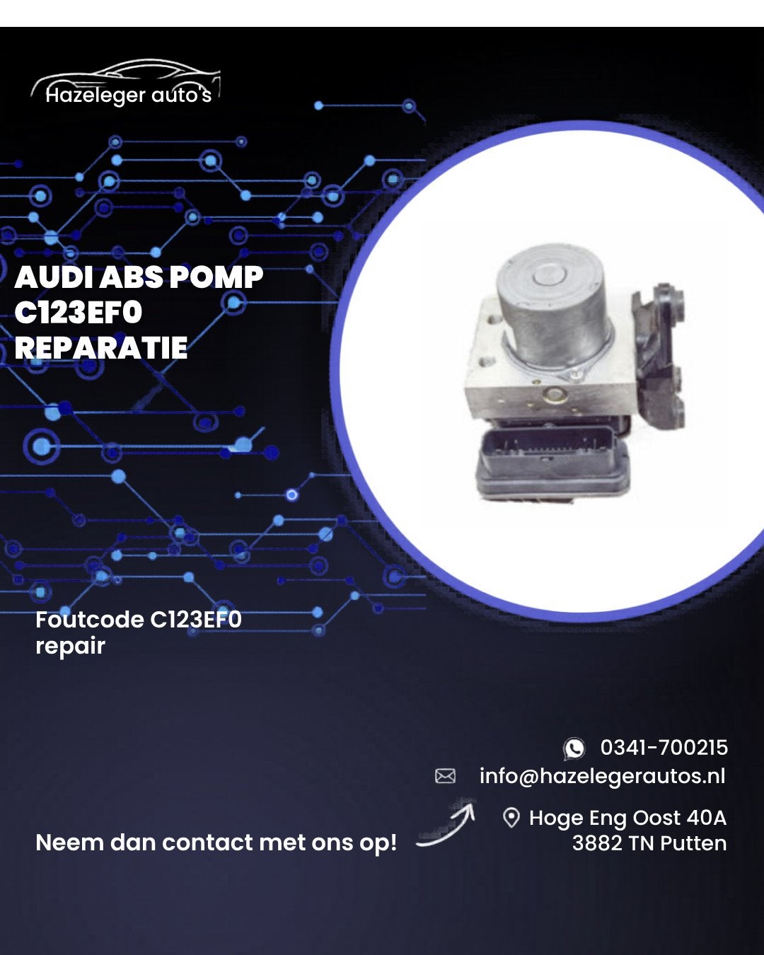 Audi ABS pomp reparatie – C123EF0, Auto-onderdelen, Ophalen of Verzenden