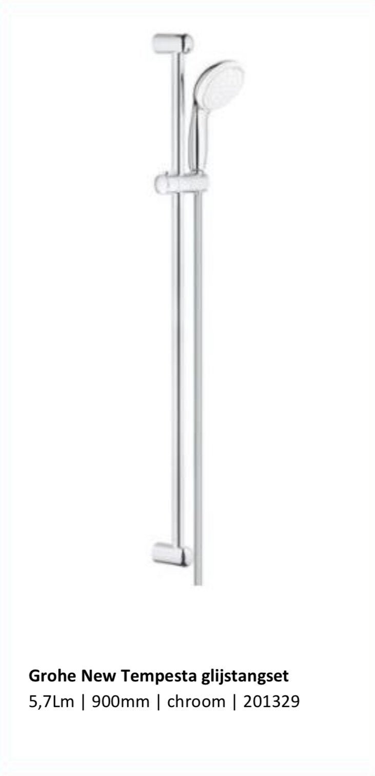 Nieuwe Doucheset Grohe met Kraan en Douchekop, Ophalen, Nieuw, Chroom, Douche