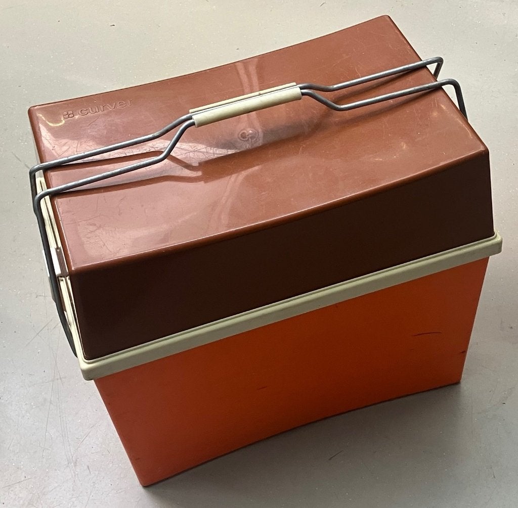 Retro. Curver koelbox oranje bruin wit 45 x 28 x 40 cm hoog., Ophalen of Verzenden, Overige typen