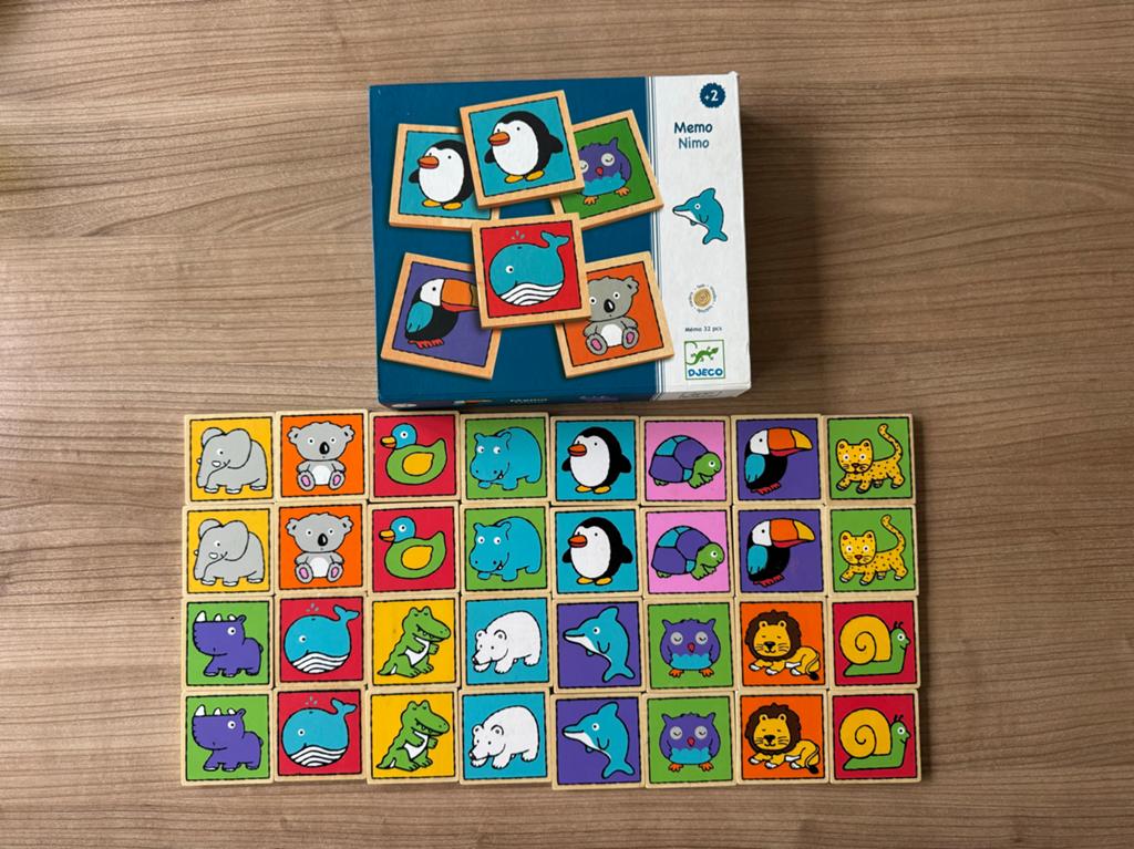 Djeco Houten Memory spel vanaf 2 jaar, Kinderen en Baby's, Speelgoed | Educatief en Creatief, Zo goed als nieuw, Ophalen of Verzenden