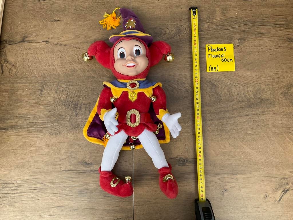 Nieuwe grote fluwelen Efteling Pardoes pop 50cm, Verzamelen, Efteling, Ophalen, Nieuw, Beeldje of Poppetje
