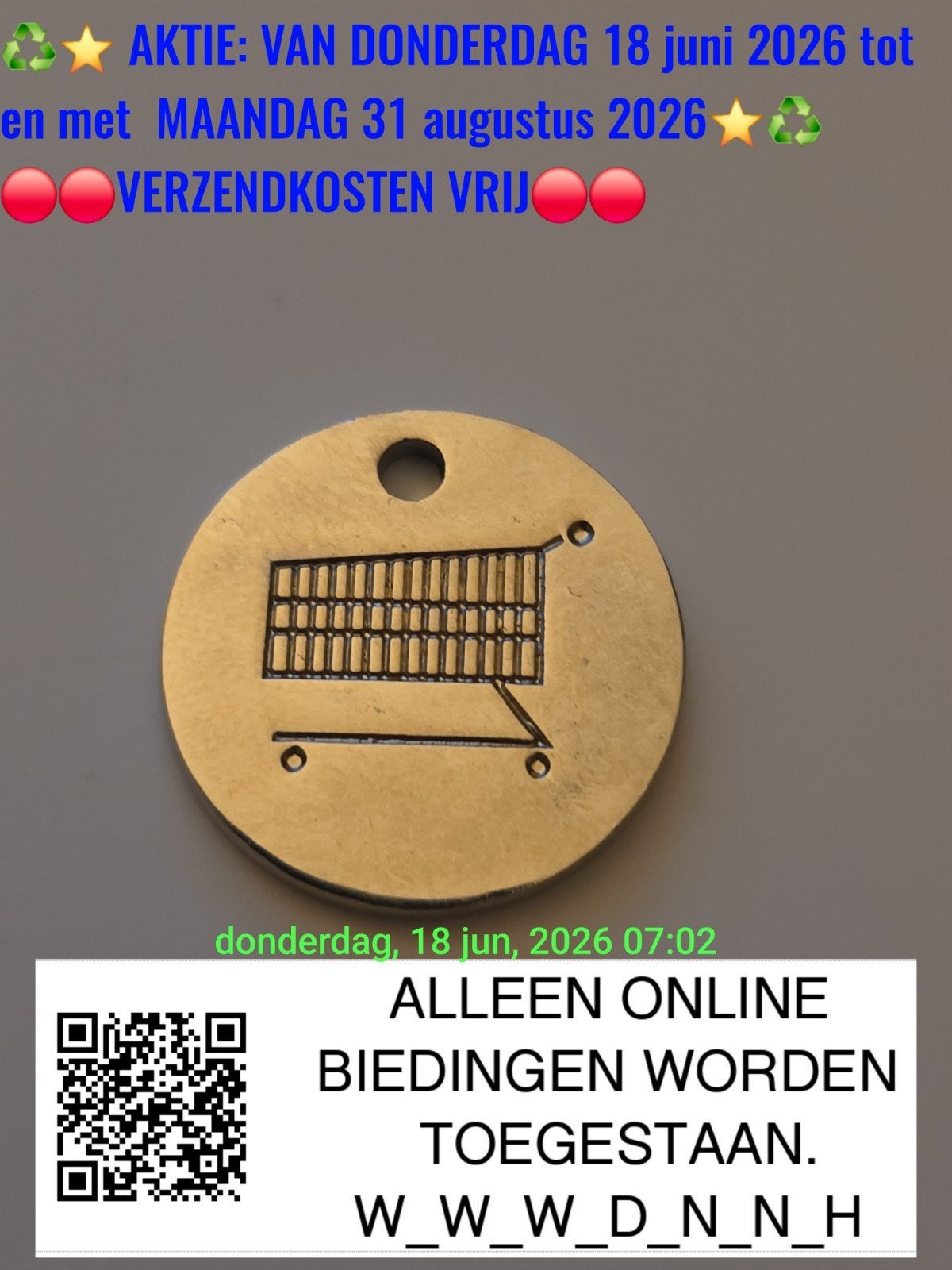 Eusebio Portugal: winkelwagenpenning, Verzenden