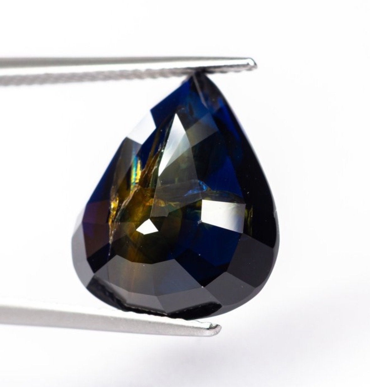 Natuurlijke Blauwe Saffier - Peer Geslepen, 10.57 ct, Sieraden, Tassen en Uiterlijk, Ophalen of Verzenden, Nieuw