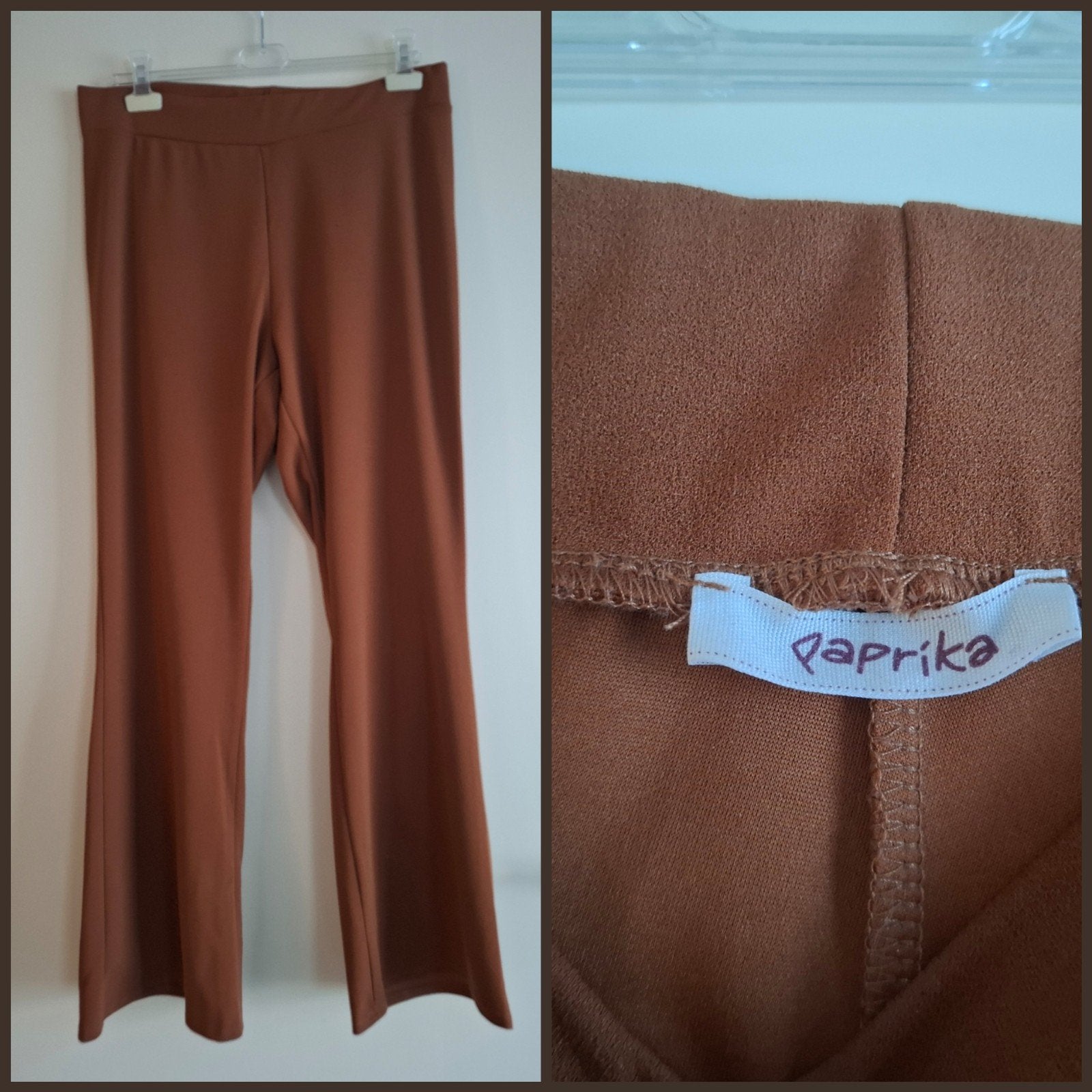 Mooie roestbruine broek (Paprika). Maat L (Valt als maat 46, Ophalen of Verzenden, Nieuw, Maat 46/48 (XL) of groter, Lang