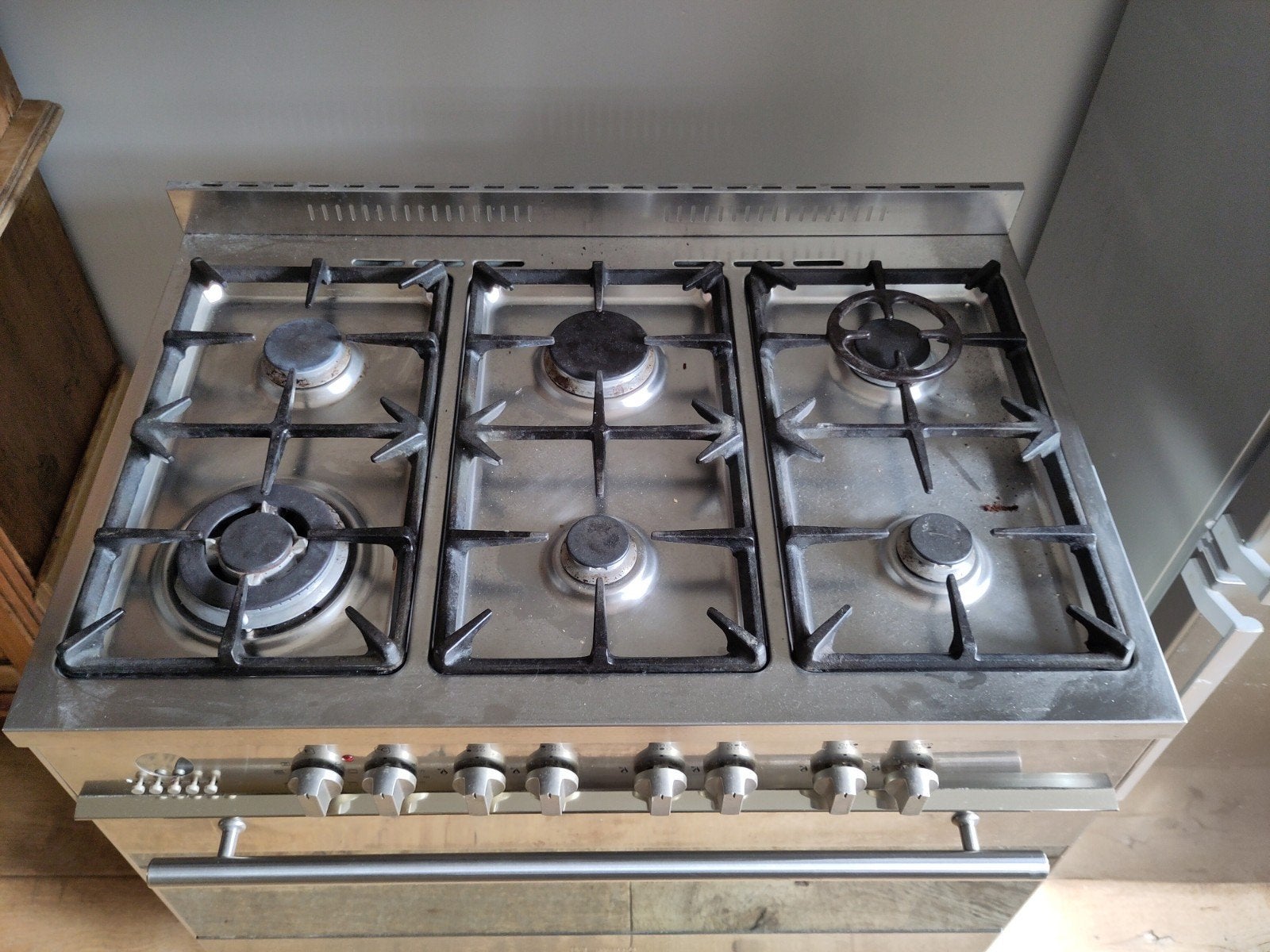 M-System Gasfornuis 90 cm - 6 Pitten met Oven, Witgoed en Apparatuur, Ophalen, Gebruikt, 60 cm of meer, Gas