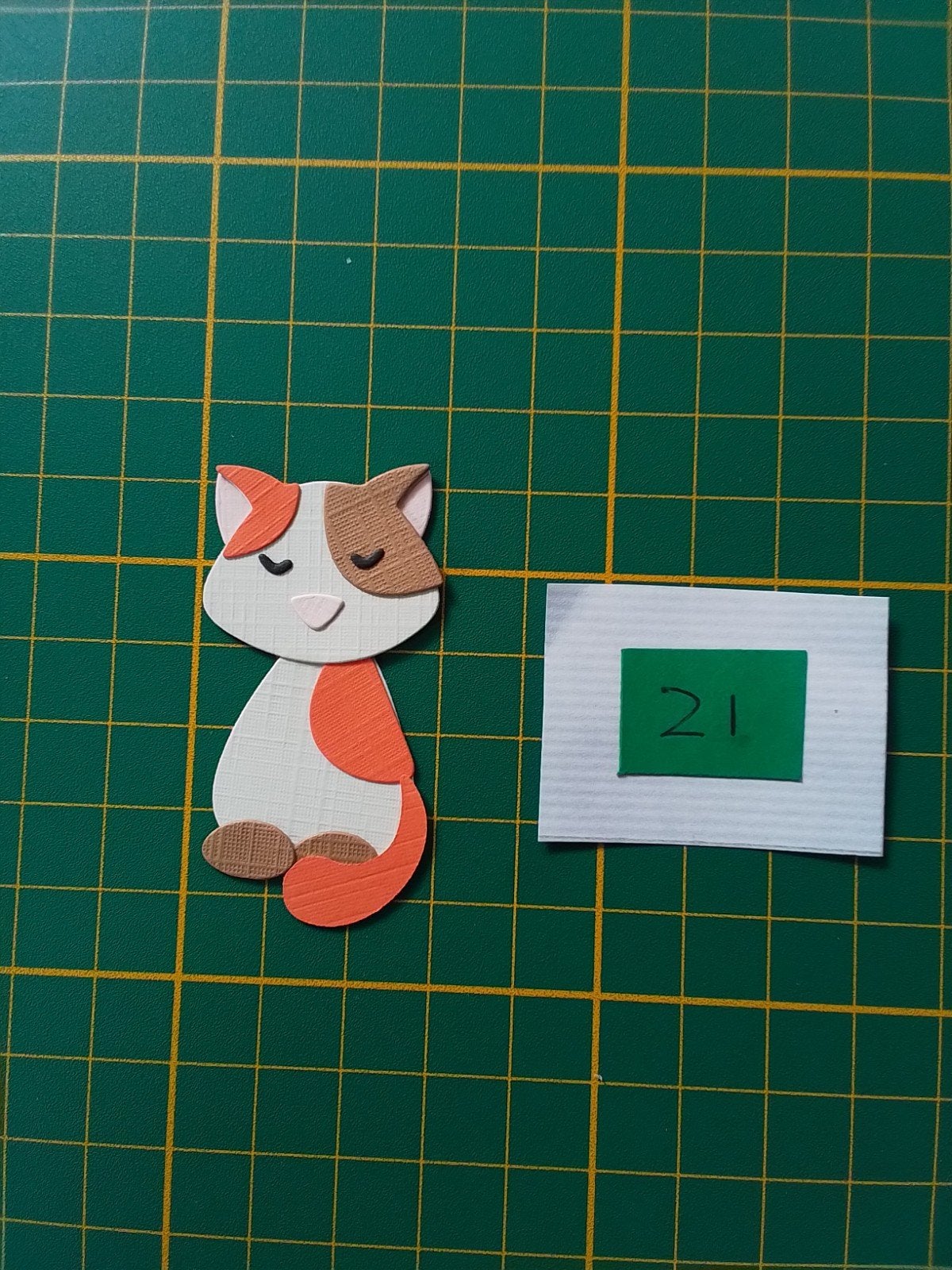 Z1Stanjes witte lapjes kat met ogen dicht, Ophalen of Verzenden, Nieuw, Kerst, Pons of Mal