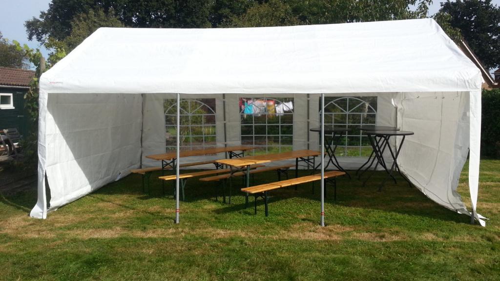 partytent zijwand 2 - 4 - 6 - 8 meter, Ophalen, Gebruikt, Partytent, 4 tot 6 meter