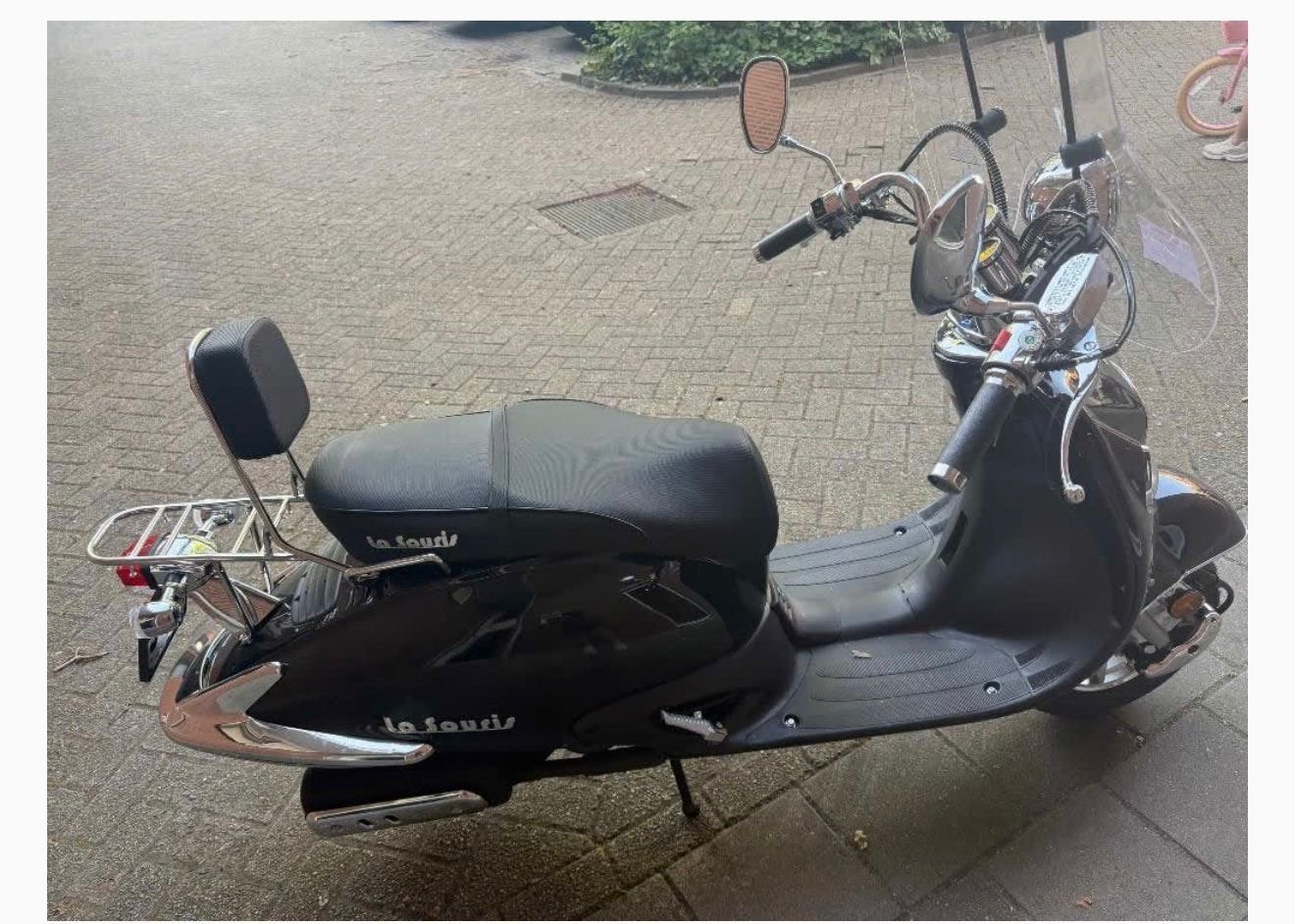 La Souris Grande Retro Zwart - snor (25km/u), Ophalen, Zo goed als nieuw, Benzine, Overige merken
