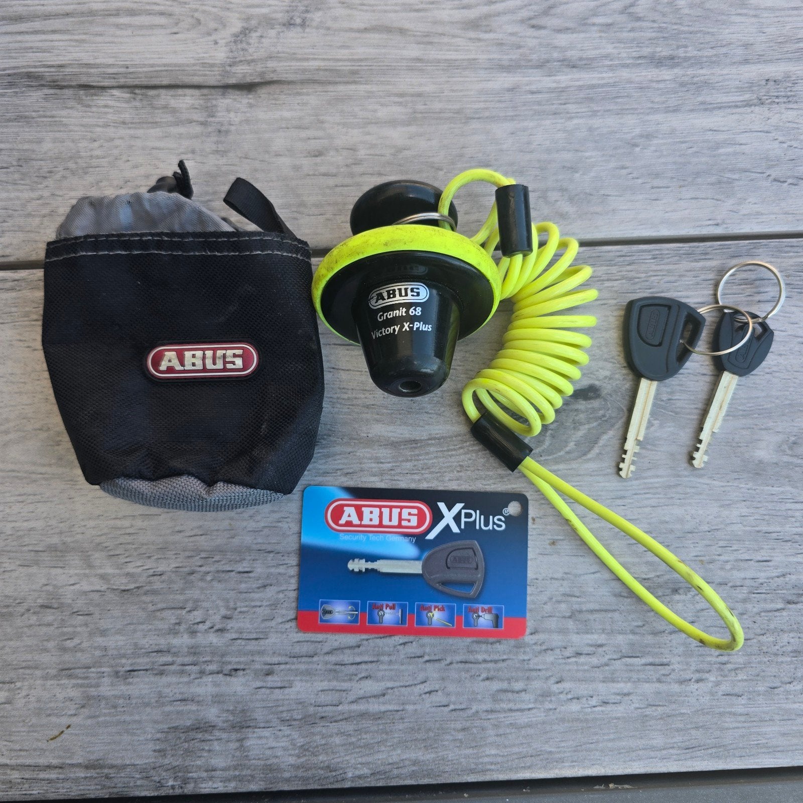 ABUS Granit 68 Victory X-Plus Schijfremslot, Ophalen of Verzenden, Gebruikt