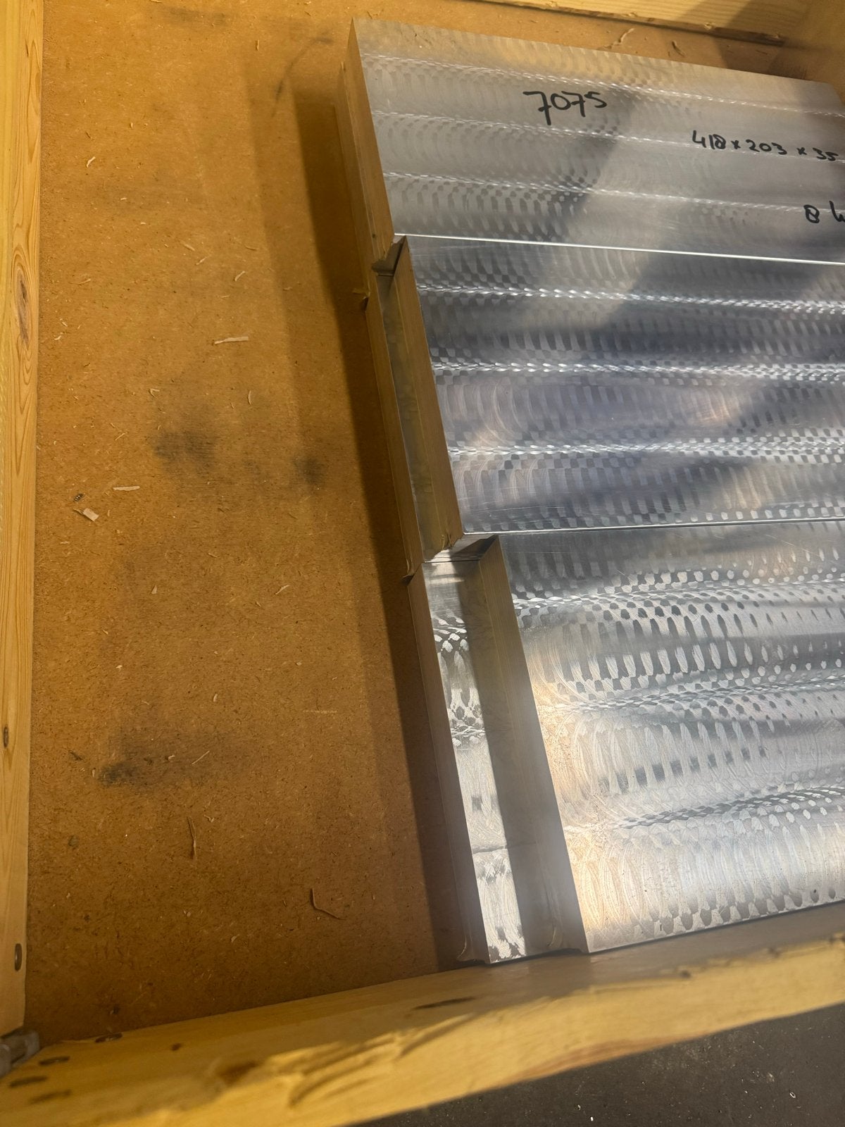 Aluminium plaat 7075 - 418x203x35mm, 8 kg, Doe-het-zelf en Verbouw, Metalen, Ophalen of Verzenden, Aluminium