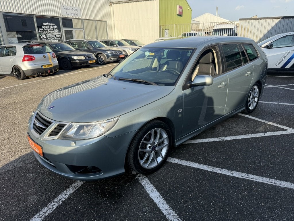 Saab 9-3 Sport Estate 2.0t Vector (bj 2008), Auto's, Voorwielaandrijving, Gebruikt, Zwart, 4 cilinders