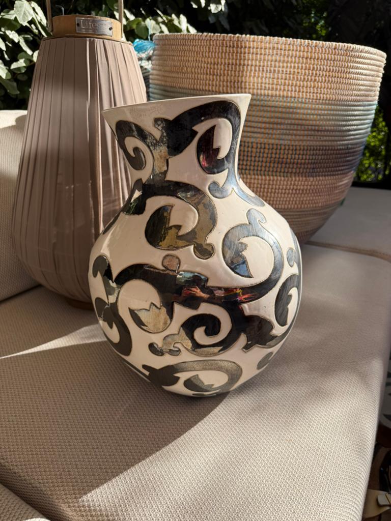 Todo Mundo design vaas – zwart wit – Ibiza style, Ophalen of Verzenden