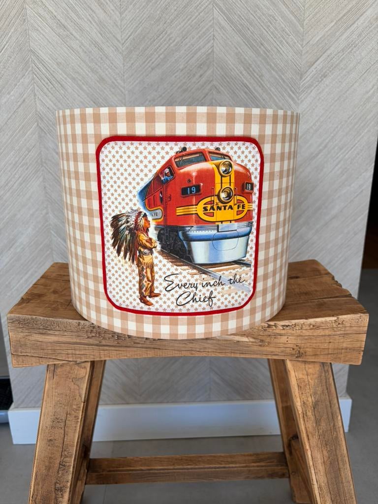 Unieke Vintage "Santa Fe" Hanglampenkap, Ophalen of Verzenden, Zo goed als nieuw