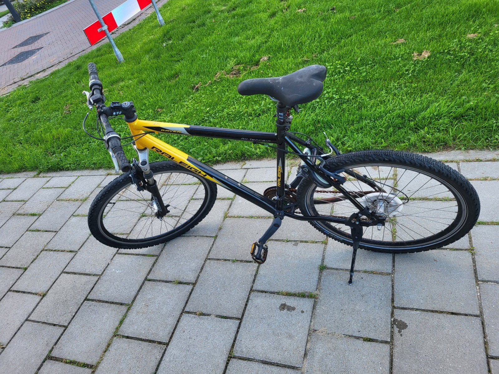 Raleigh mountainbike - Zwart/Geel, Hardtail, Ophalen, Gebruikt, Overige merken