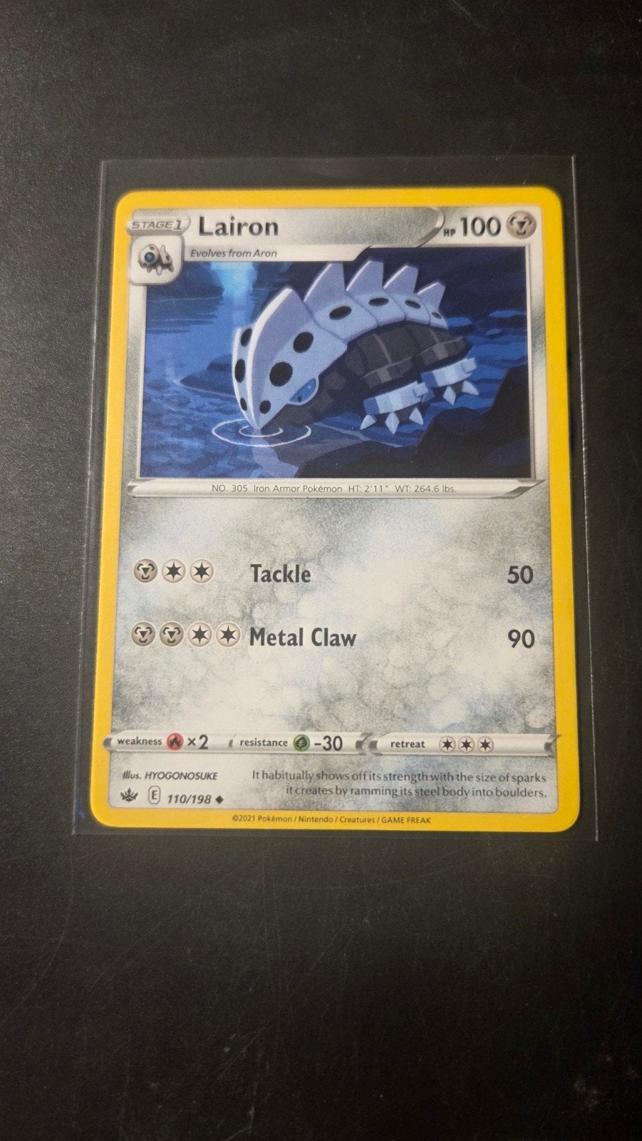 Lairon 110/198 Chilling Reign Pokémon Kaart, Verzenden, Zo goed als nieuw, Losse kaart