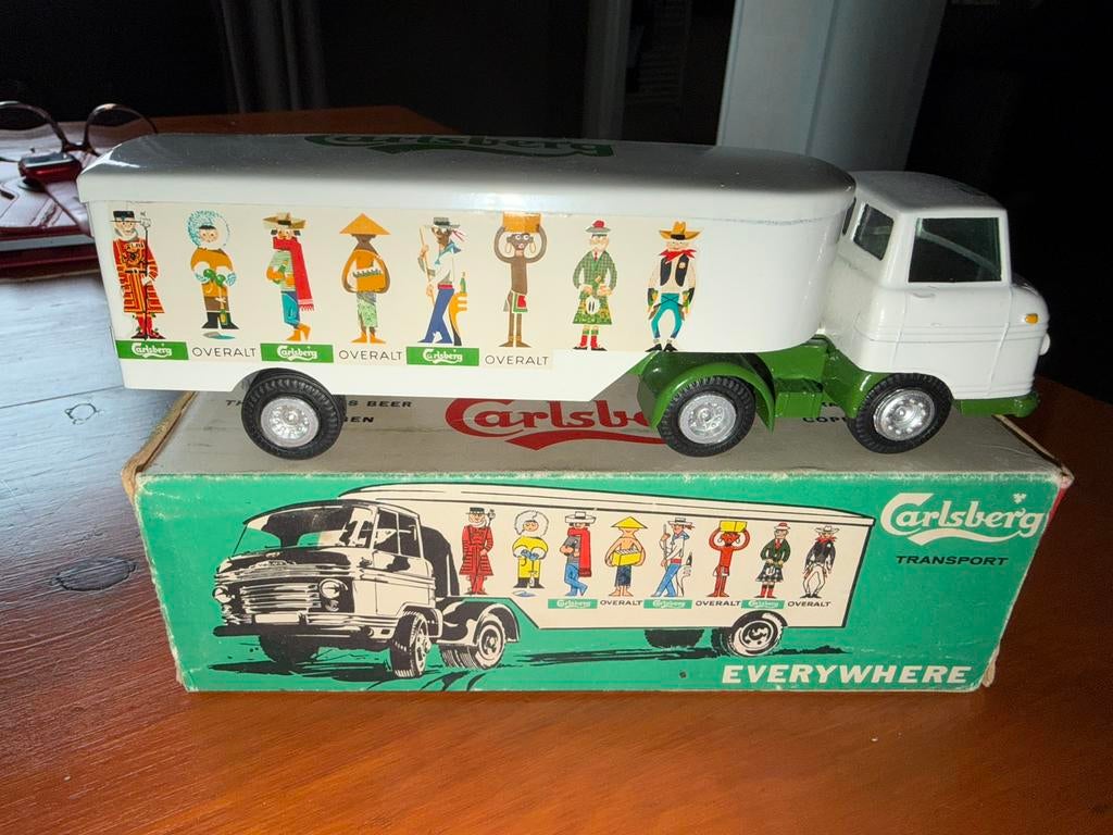 TEKNO DENMARK 458 CARLSBERG, Hobby en Vrije tijd, Modelauto's | 1:50, Ophalen of Verzenden, Zo goed als nieuw, Bus of Vrachtwagen