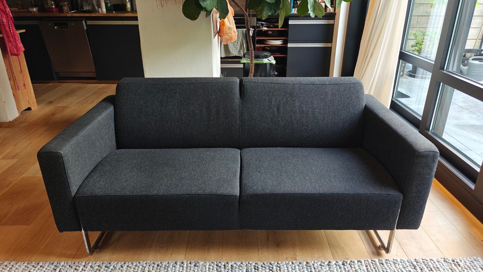 Artifort Mare 2.2 zits bank - Kvadrat Hallingdal antraciet, Ophalen, Modern design, 150 tot 200 cm, Tweepersoons