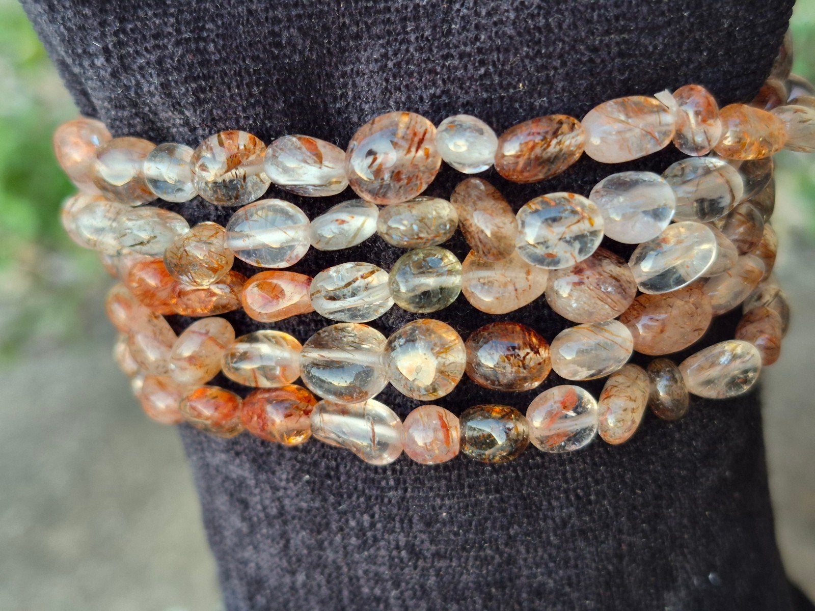 rode rutiel trommelsteen armbanden, Sieraden, Tassen en Uiterlijk, Ophalen of Verzenden, Nieuw