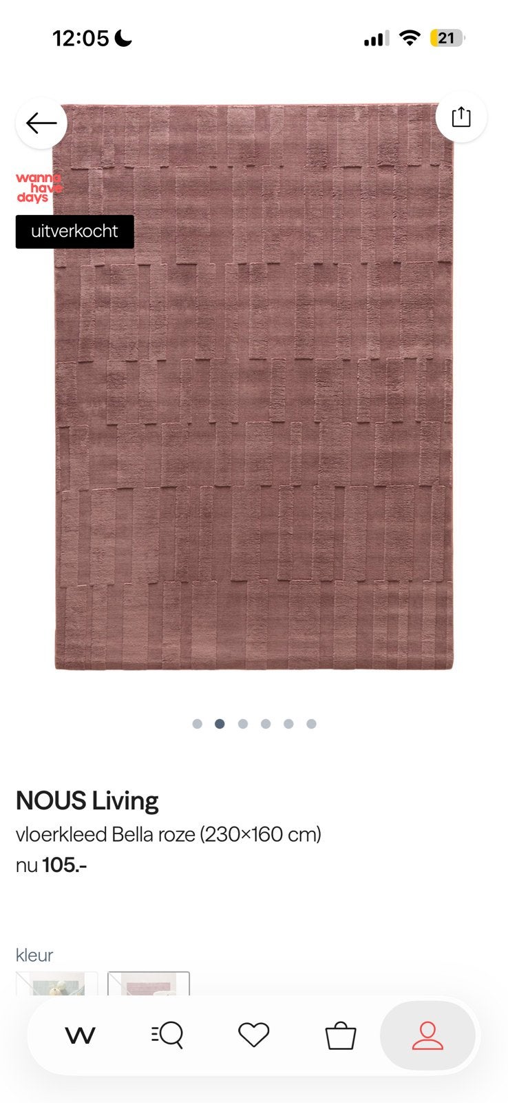 Foto 6 van NOUS Living vloerkleed roze - als nieuw!