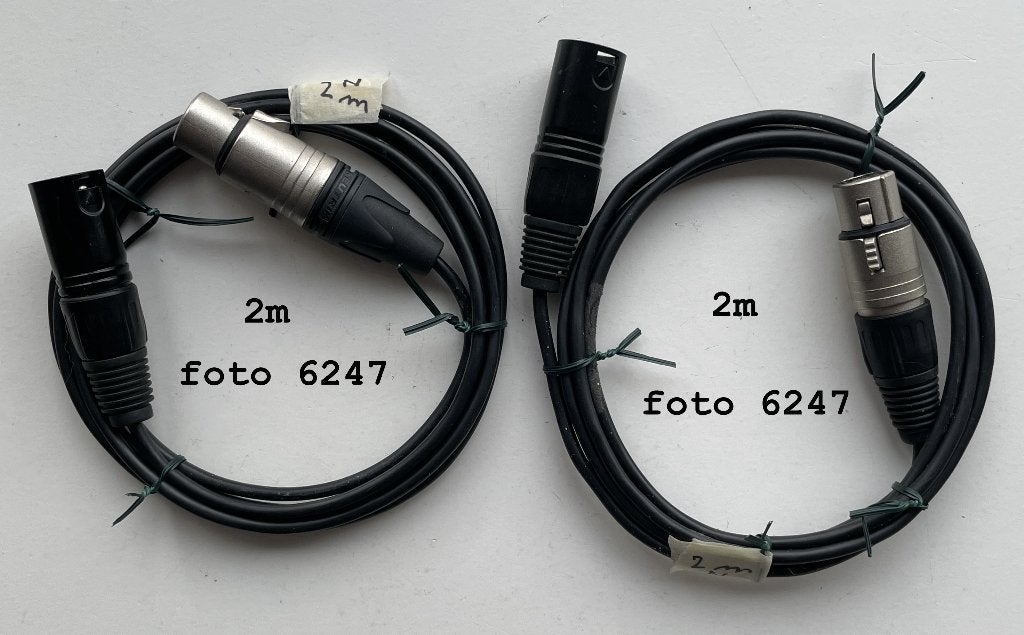 Microfoon kabels symmetrisch XLR, Ophalen of Verzenden, Zo goed als nieuw, Microfoon