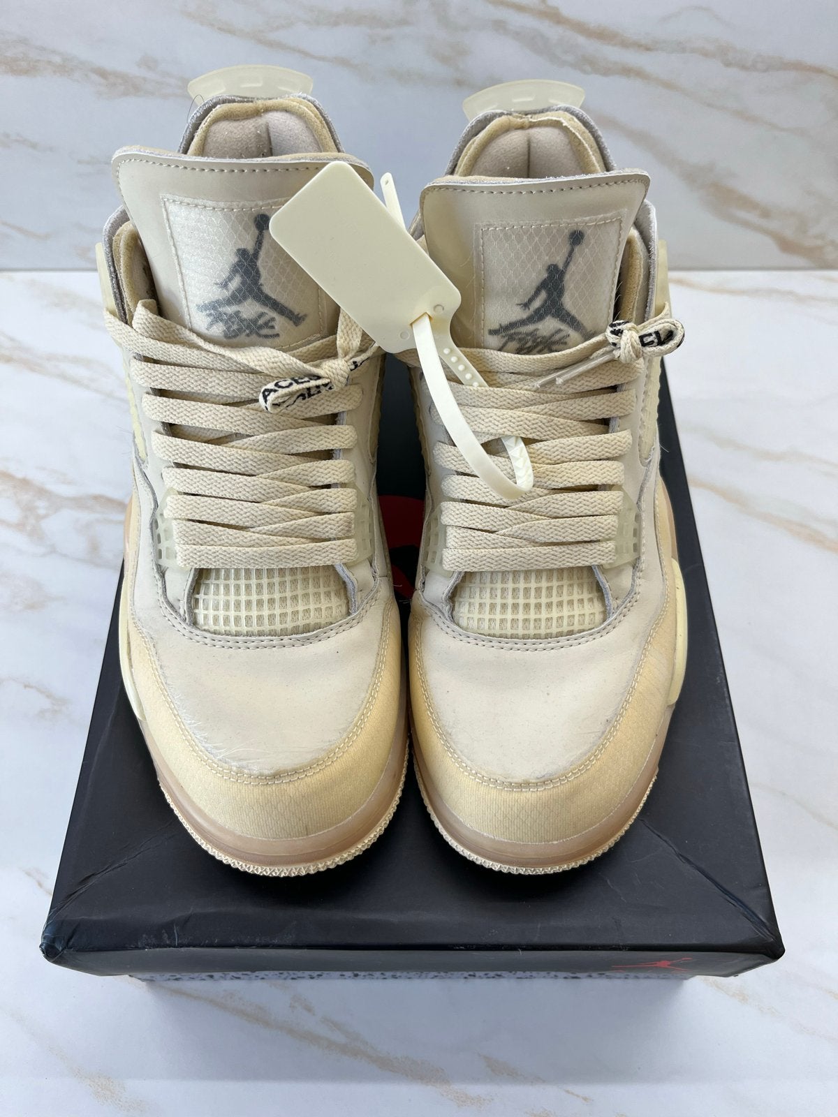 Nike Air Jordan 4 Retro SP Off-White Sail, Ophalen of Verzenden, Gedragen, Beige, Sneakers of Gympen