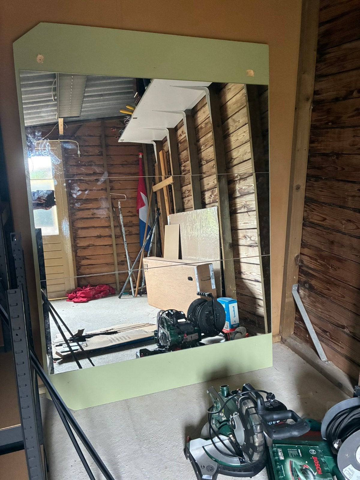 Spiegelwand 1.20 x 1.35, Sport en Fitness, Ophalen, Zo goed als nieuw, Krachtstation