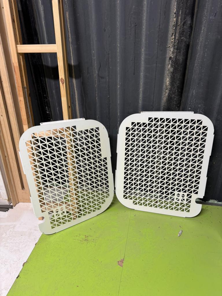 Raamroosters achter Ford Transit mk8, wit, Auto-onderdelen, Ophalen, Gebruikt, Achterklep, Ford