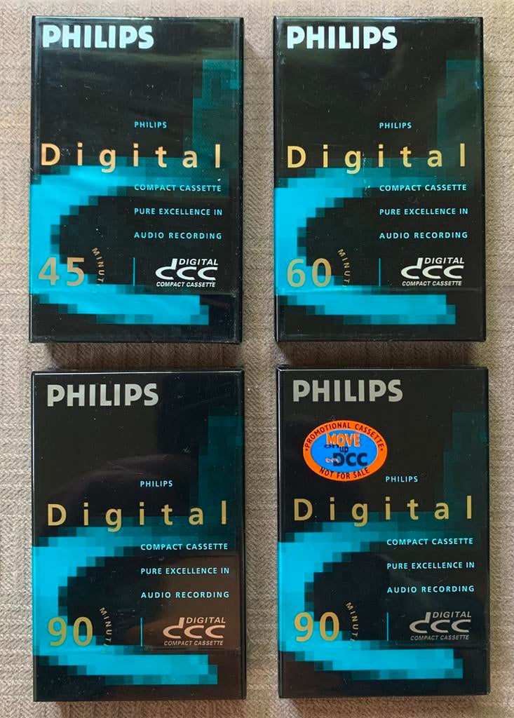NOS Philips DCC 90 60 45 Digital Compact Cassettes OVP tapes, 2 t/m 25 bandjes, Ophalen of Verzenden, Nieuw in verpakking, Philips