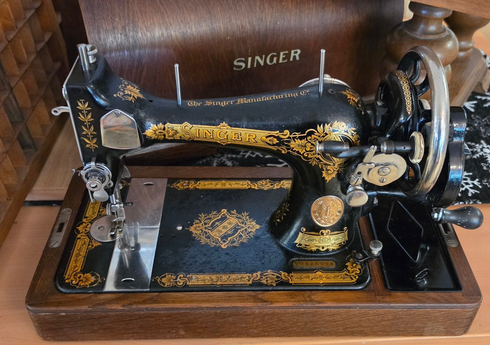 Antieke Singer Naaimachine - Decoratief en Functioneel, Ophalen, Gebruikt, Singer, Singer