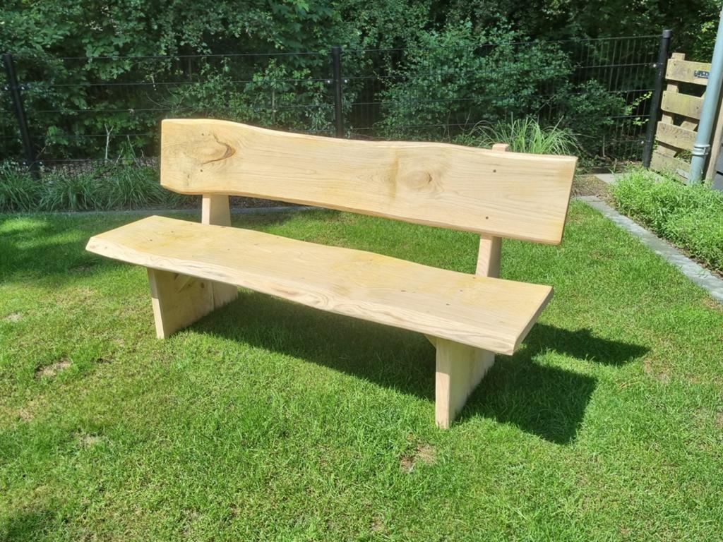 Tuinbank, robuuste duurzaam boomstam, Ophalen of Verzenden, Nieuw, Hout