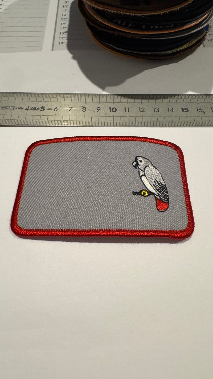 Patch name tag 322 squadron luchtmacht, Ophalen of Verzenden, Zo goed als nieuw, Patch, Badge of Embleem
