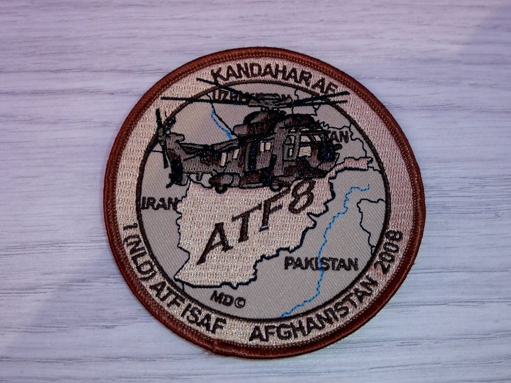 Patch RNLAF 1(NLD) ATF ISAF Afghanistan 2008 ATF8, Verzenden, Luchtmacht, Nederland, Embleem of Badge