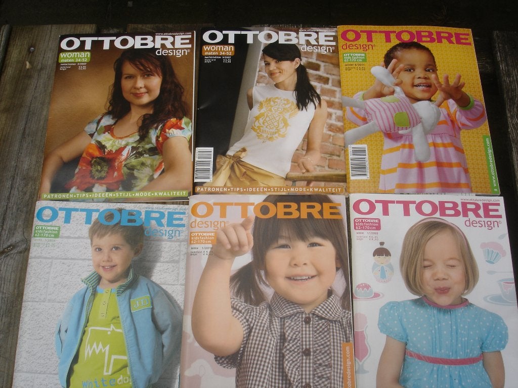 6 x mode blad Ottobre disign, Zo goed als nieuw, Mode algemeen, Ophalen, Onbekend