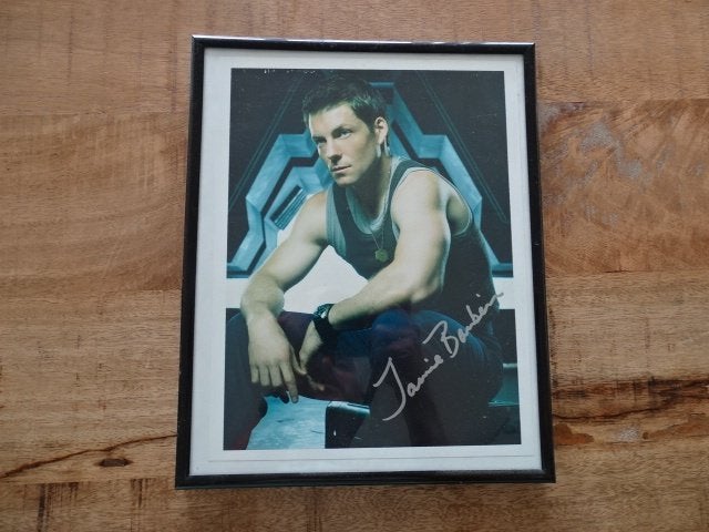 Battlestar Galactica handtekening Jamie Bamber, Ophalen of Verzenden, Zo goed als nieuw, Foto of Kaart