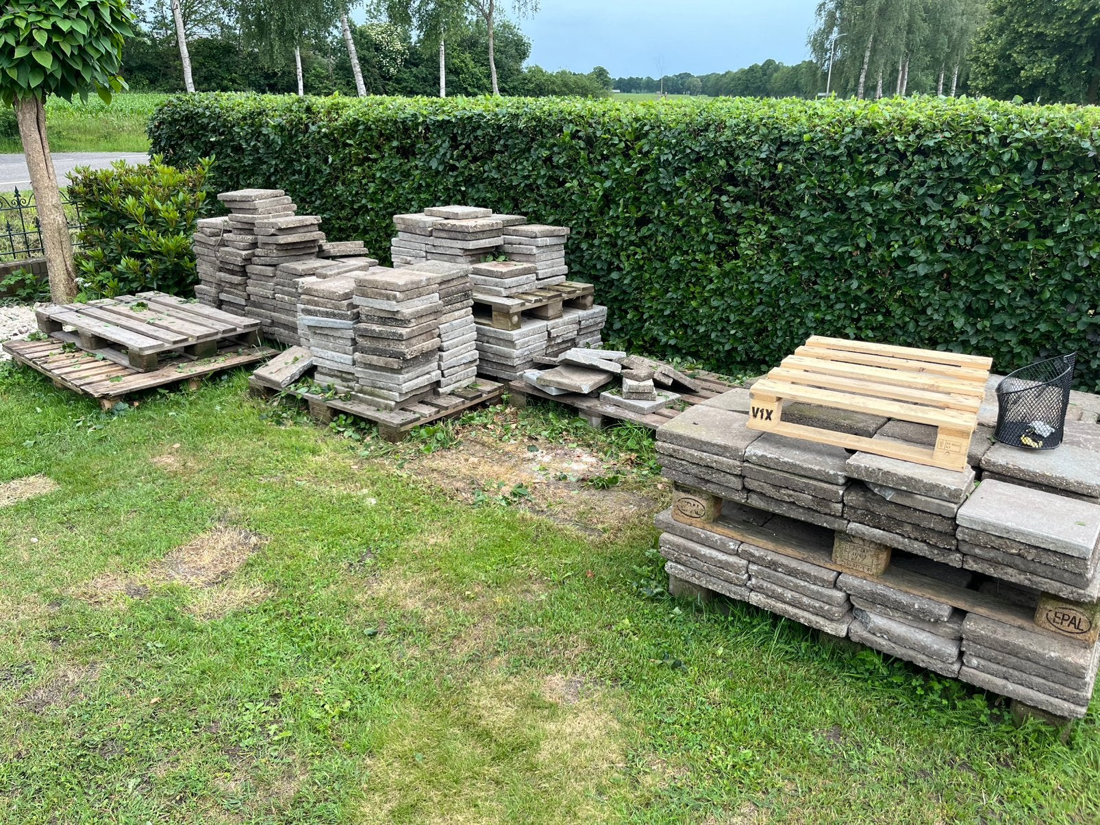 Tegels gratis af te halen, Ophalen, Gebruikt, Beton, Terrastegels