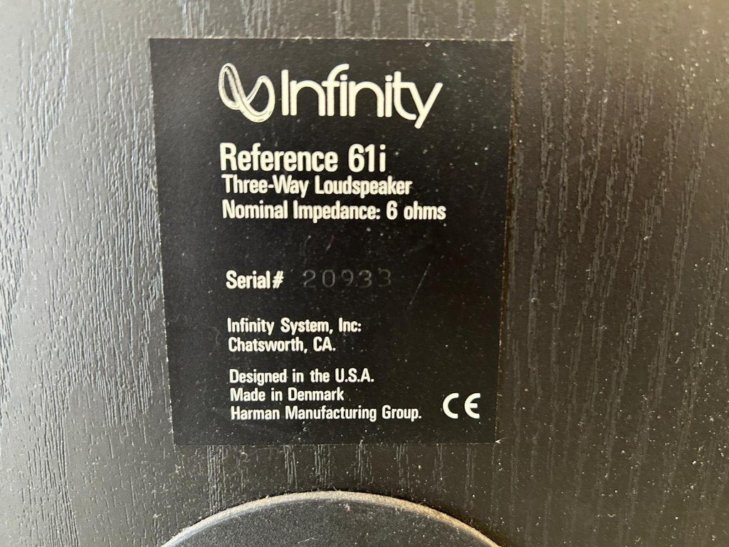 infinity reference 61i speakers x 2, Ophalen, Gebruikt, Overige merken