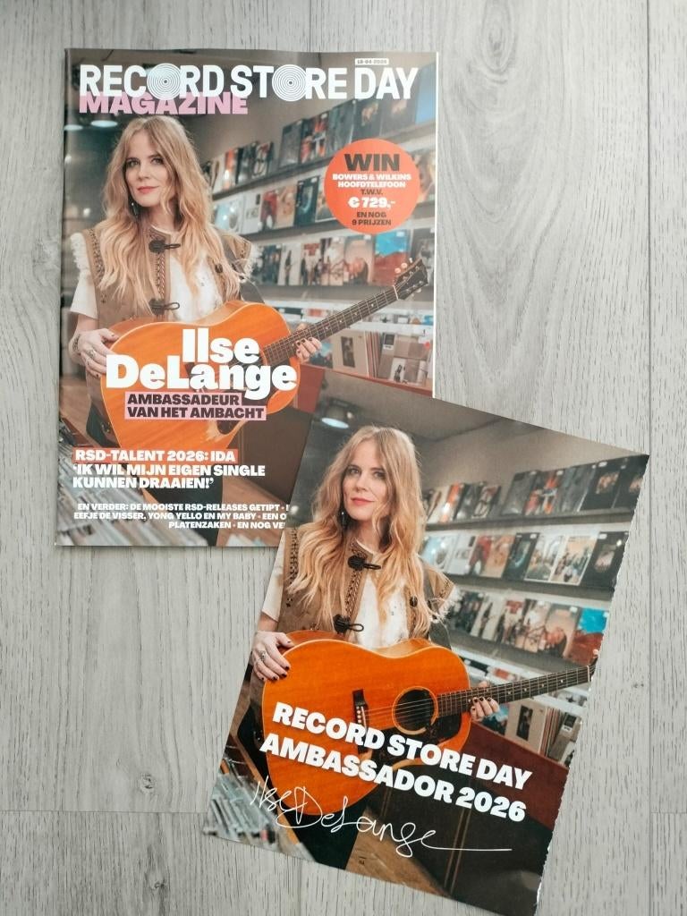 Record Store Day 2026 magazine Ilse DeLange  + A5 pagina, Verzenden, Zo goed als nieuw, Boek, Tijdschrift of Artikel