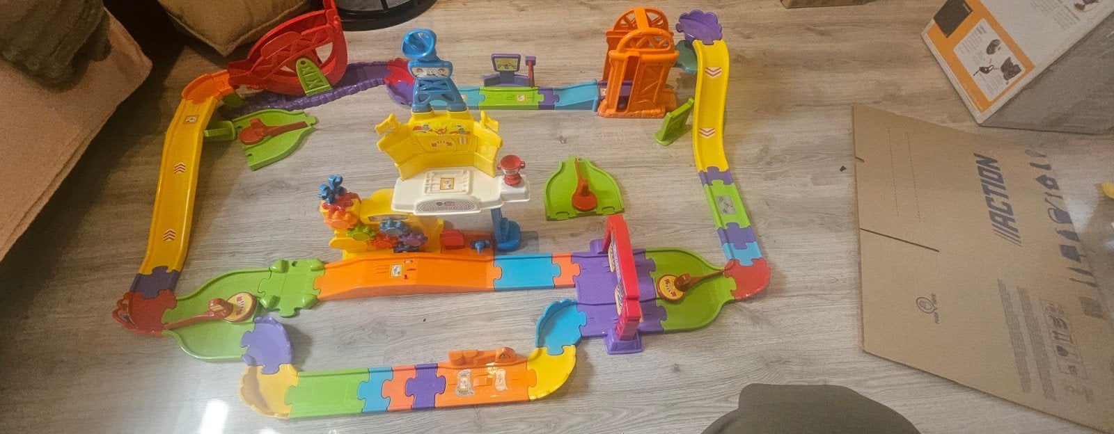VTech Toet Toet Auto's Racebaan Speelsen, Ophalen of Verzenden, Gebruikt, Jongen of Meisje