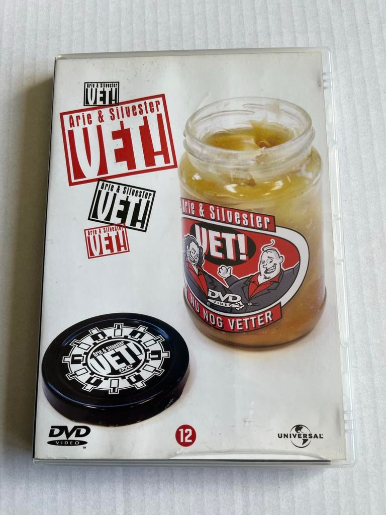 Arie & Silvester Vet! DVD - Nu Nog Vetter, Cd's en Dvd's, Vanaf 12 jaar, Ophalen of Verzenden, Gebruikt, Stand-up of Theatershow