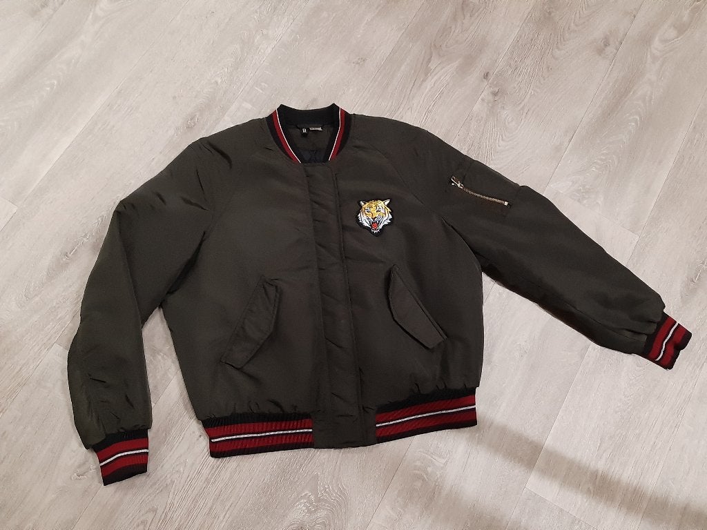 Bomber jack / jas - donker groen - maat 40, Ophalen of Verzenden, Zo goed als nieuw, Maat 38/40 (M), Groen