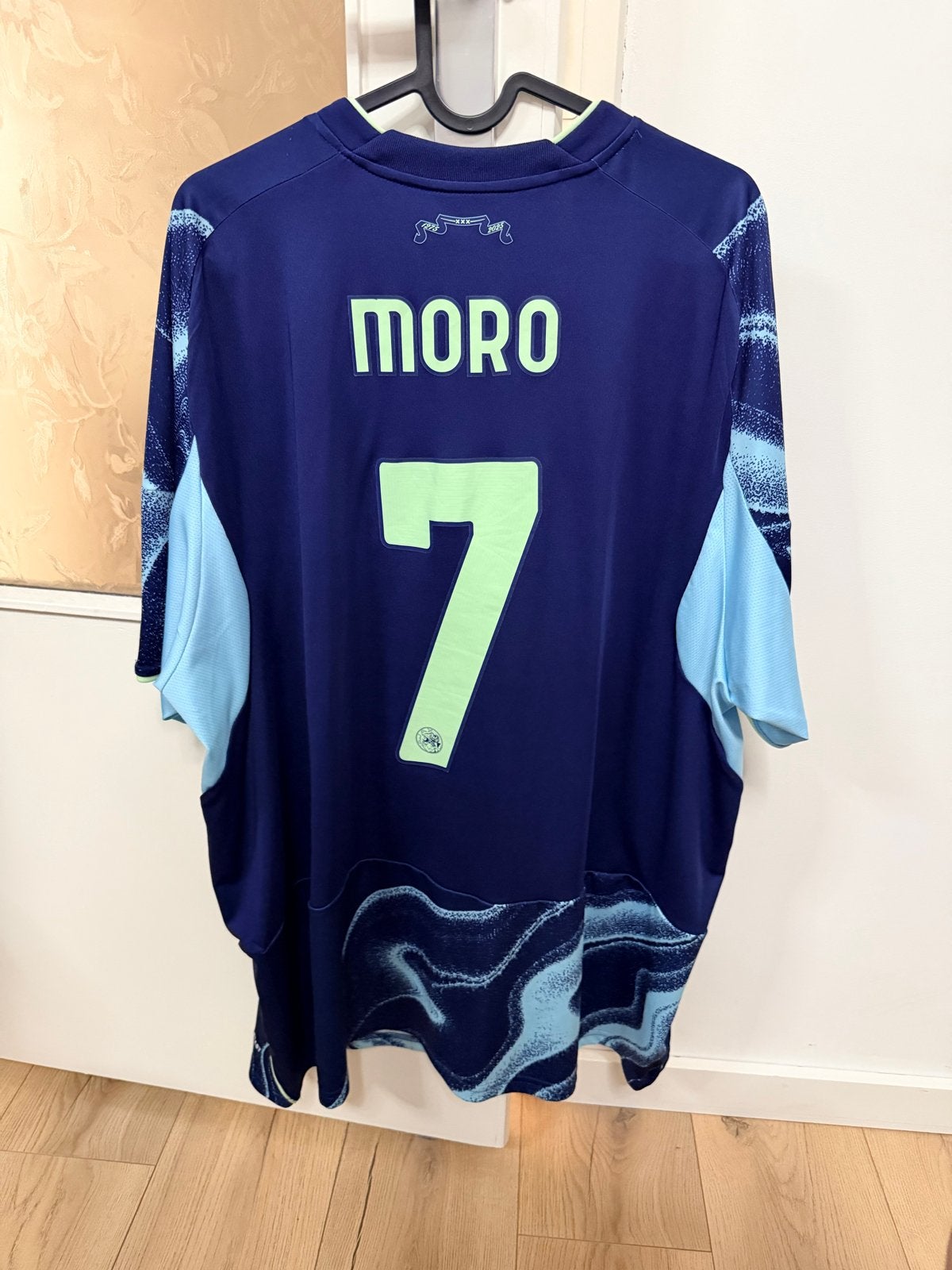 Ajax uitshirt 25/26 XXL - Moro #7, Blauw, Overige maten, Ophalen of Verzenden, Zo goed als nieuw