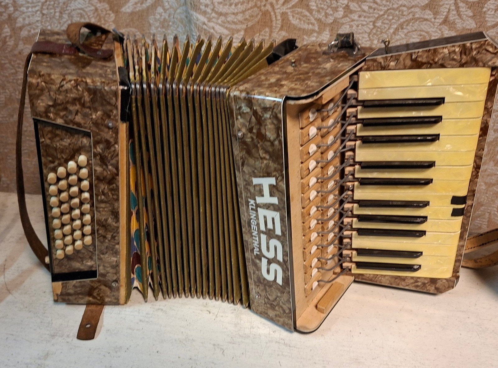 Accordeon Hess vintage, Ophalen, Gebruikt, 120-bas, Overige merken
