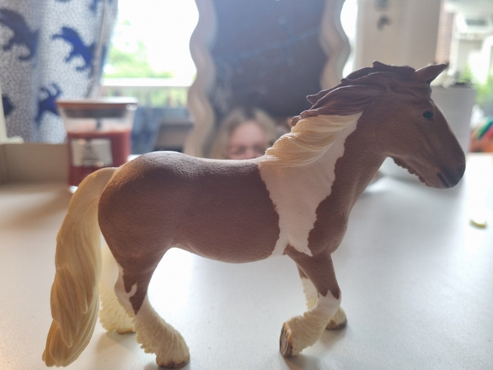 Bruin en witte tinker merrie schleich paard, Ophalen of Verzenden, Zo goed als nieuw, Paard, Beeldje of Figuurtje