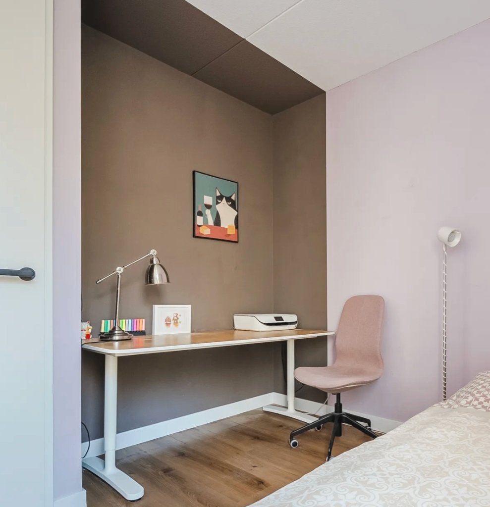 IKEA Bekant bureau 160x80 wit/eiken, Ophalen, Demontabel, 160 cm, Gebruikt