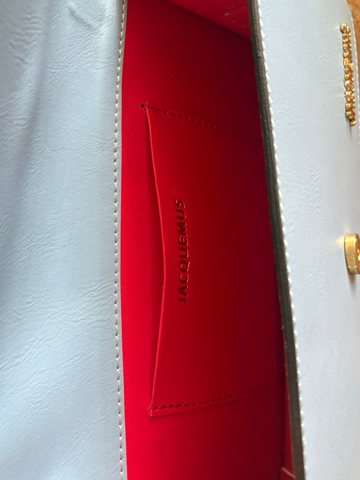 Jacquemus Le Chiquito Moyen Handtas - Lichtblauw, Sieraden, Tassen en Uiterlijk, Verzenden, Zo goed als nieuw, Blauw, Handtas