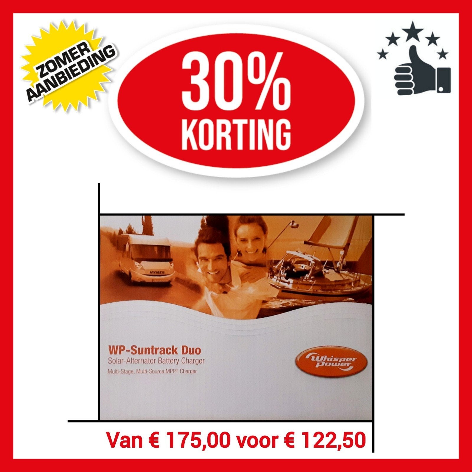 Suntrack DUO 12 V / 50 A - Summersale | Nu 30 % korting., Ophalen of Verzenden, Nieuw