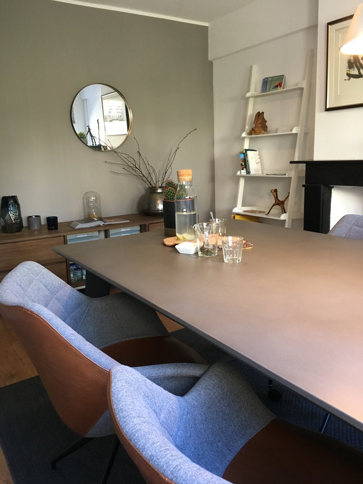 Design eettafel / werktafel, Huis en Inrichting, Tafels | Eettafels, Ophalen, Gebruikt, 50 tot 100 cm, 150 tot 200 cm