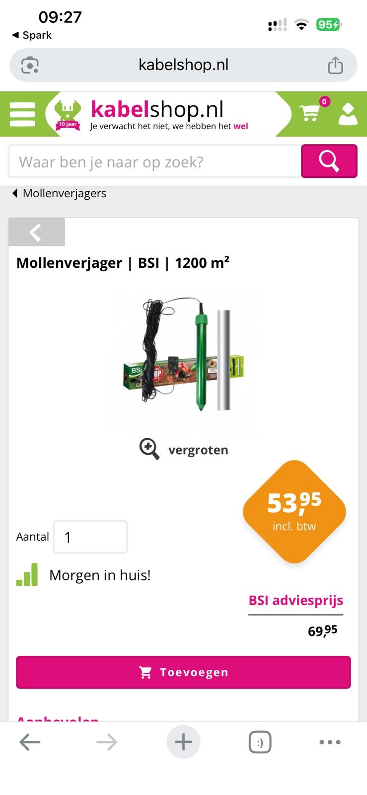 BSI mollenverjager extra sterk, Ophalen of Verzenden, Nieuw