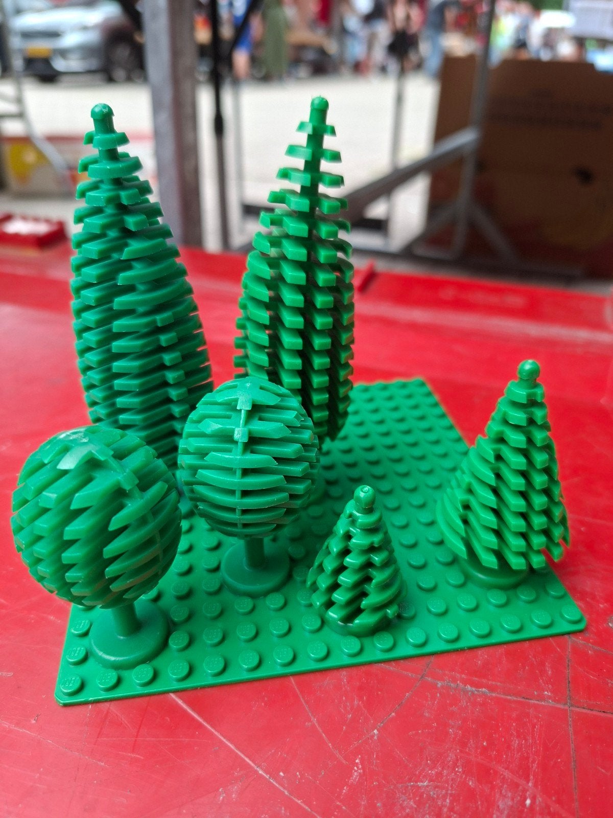 6 LEGO bomen: groot, klein, rond en puntig, Gebruikt, Overige thema's, Lego, Accessoire